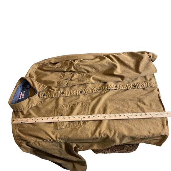 Wrangler Flex for Comfort Tan Long Sleeve Button Down Shirt Men's 3X Western - Picture 6 of 8